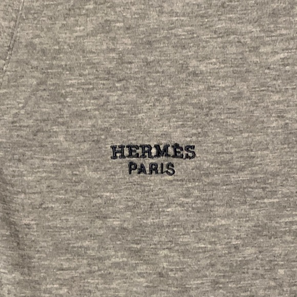 SOLD Hermes Paris 100% Premium Super Soft Silky Cotton Polo Shirt - Medium-Large - Picture 3 of 8
